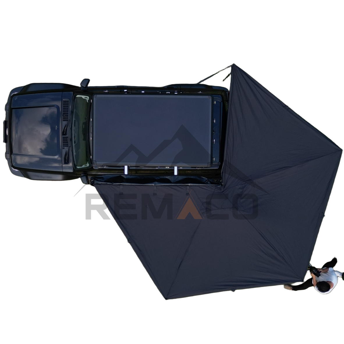 Remaco Car Side Free Standing Foxwing 270 Awning-New Technology - Remaco Roof ...
